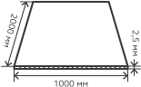 Лист нержавеющий  2,5х1000х2000 мм.  AISI 316 (10Х17Н13М2) холоднокатаный,  матовый