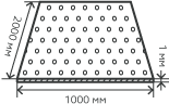 Лист нержавеющий  1х1000 х 2000 мм.  AISI 321 (08Х18Н10Т) холоднокатаный,  перфорированный,  Площадь отверстий 0,444,  Rv 5,0-8,0