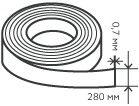 Лента нержавеющая 0,7х280 мм.  12Х18Н10Т нагартованная, мягкая